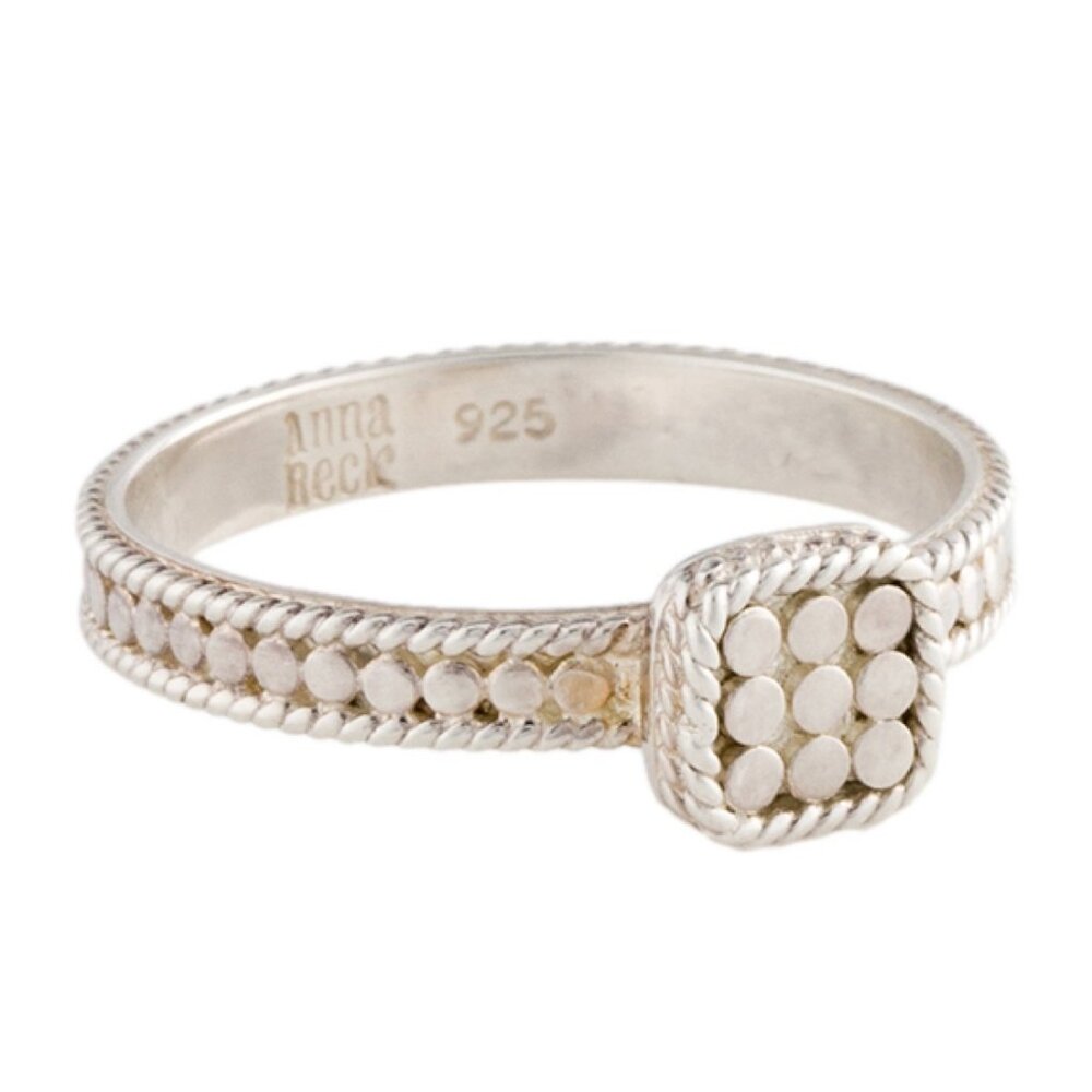 ANNA BECK STERLING SILVER 925 CLASSIC DOTS COCKTAIL BAND RING